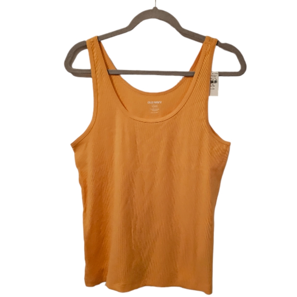 Orange Old Navy Women's Scoop-Neck Rib-Knit First Layer Tank Top